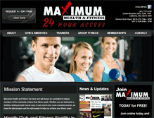 Tablet Screenshot of maximumhealthfitness.com
